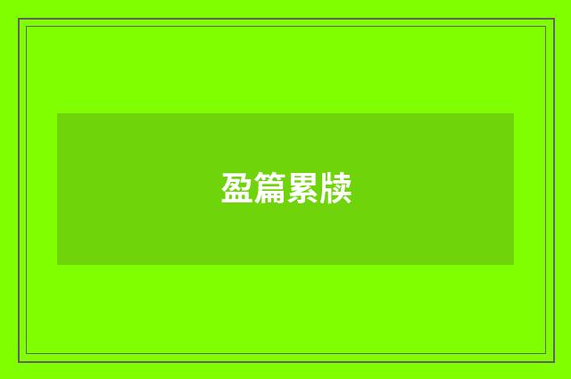 盈篇累牍
