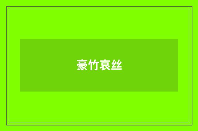 豪竹哀丝