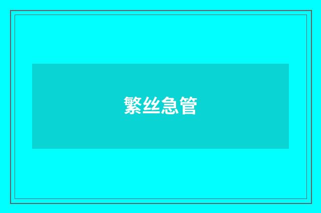 繁丝急管