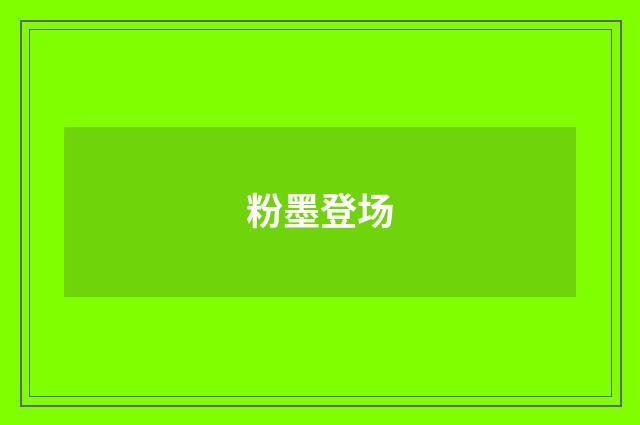 粉墨登场