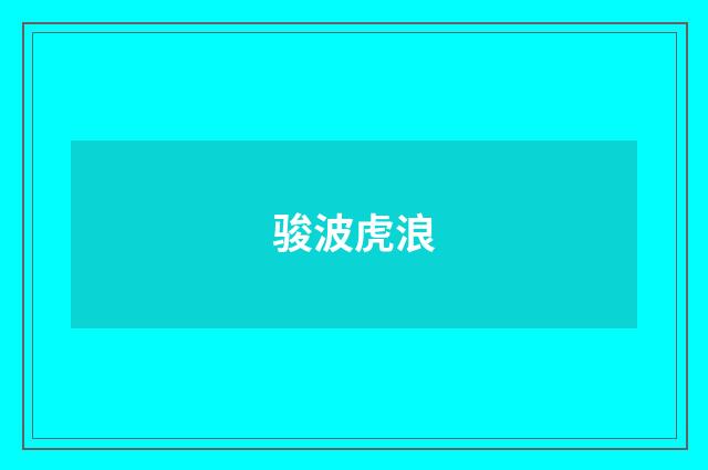 骏波虎浪
