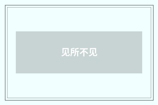 见所不见