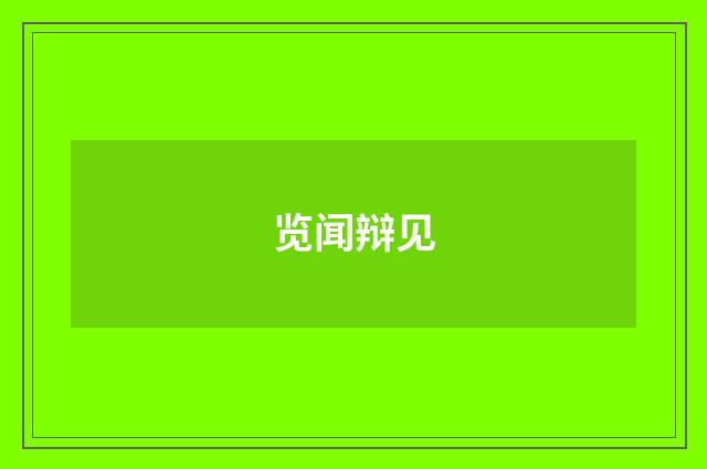 览闻辩见