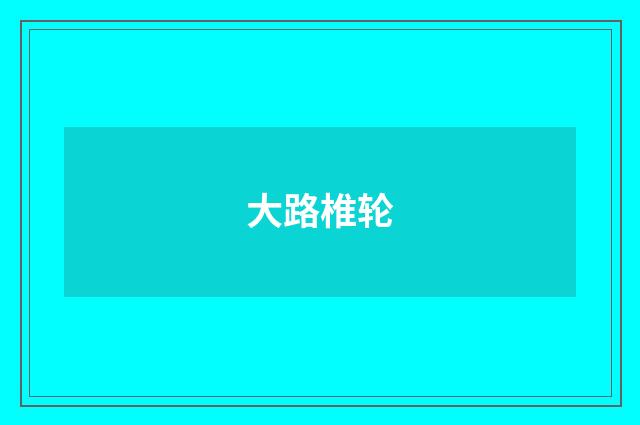大路椎轮