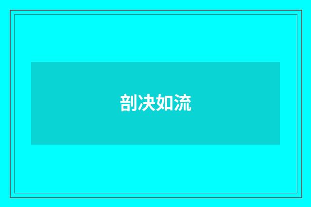 剖决如流