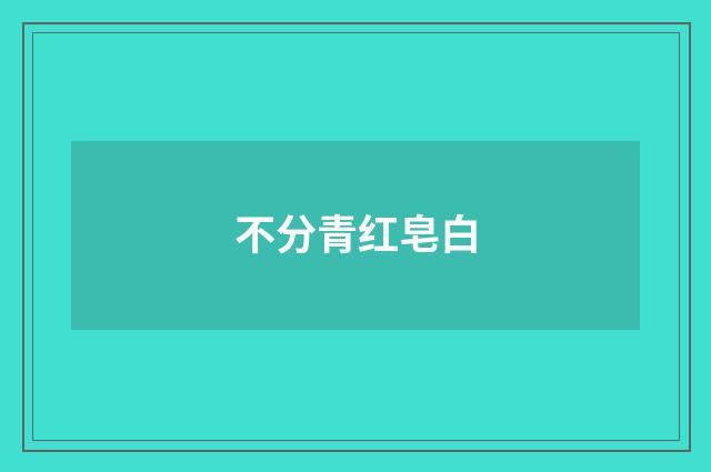 不分青红皂白