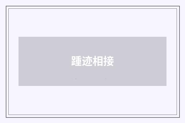 踵迹相接