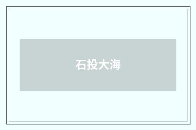 石投大海