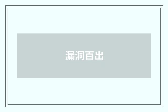 漏洞百出