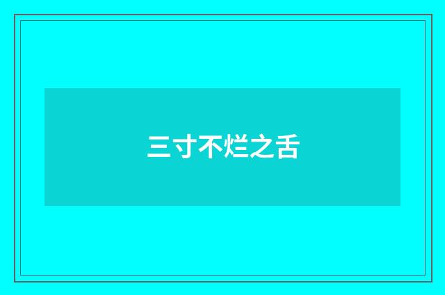 三寸不烂之舌