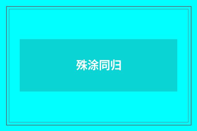 殊涂同归