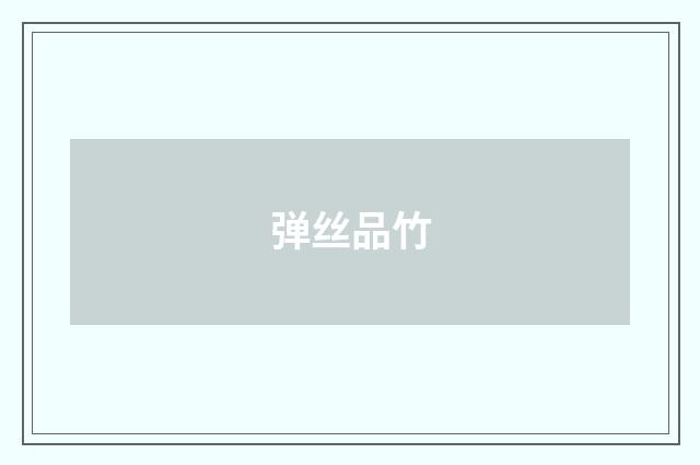 弹丝品竹