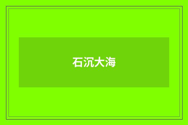 石沉大海