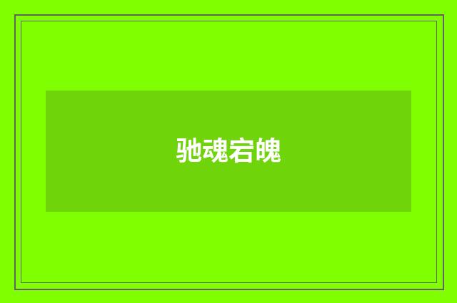 驰魂宕魄