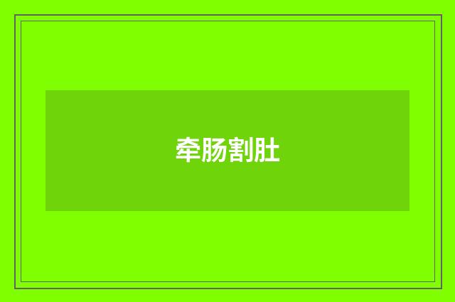 牵肠割肚