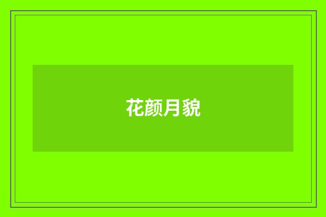 花颜月貌
