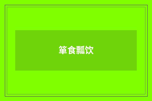 箪食瓢饮