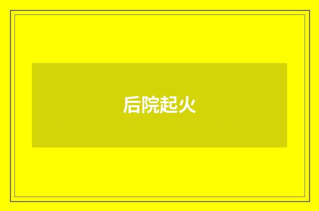 后院起火
