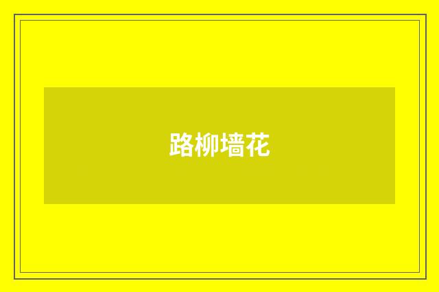 路柳墙花