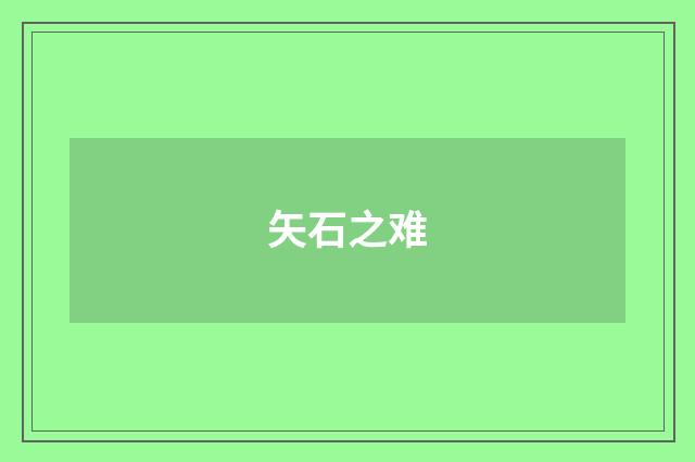 矢石之难