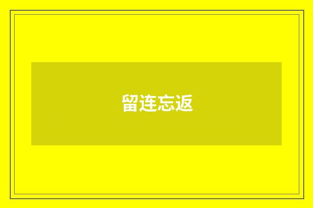 留连忘返