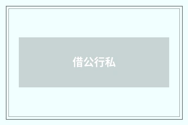 借公行私