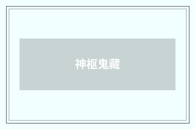神枢鬼藏