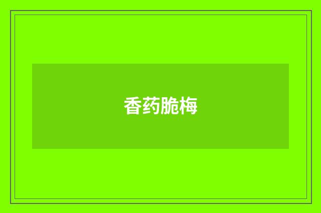 香药脆梅