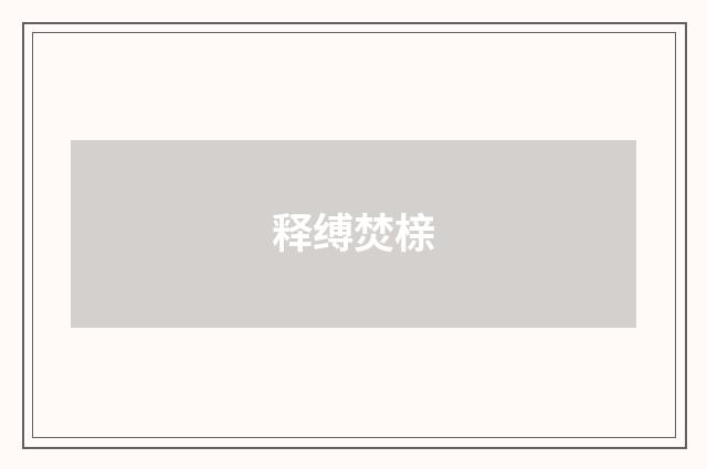 释缚焚榇