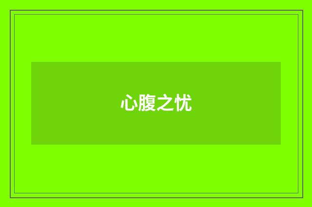 心腹之忧