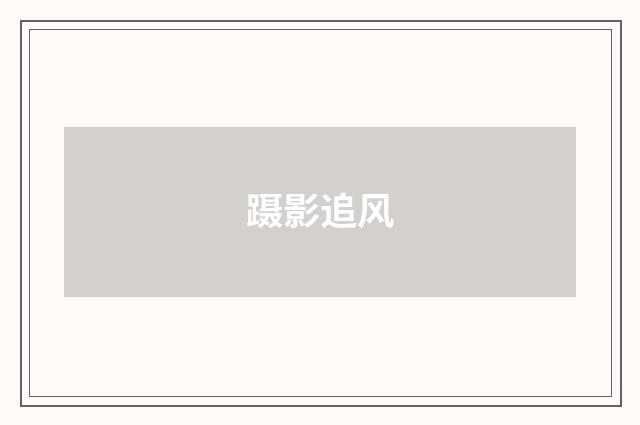蹑影追风