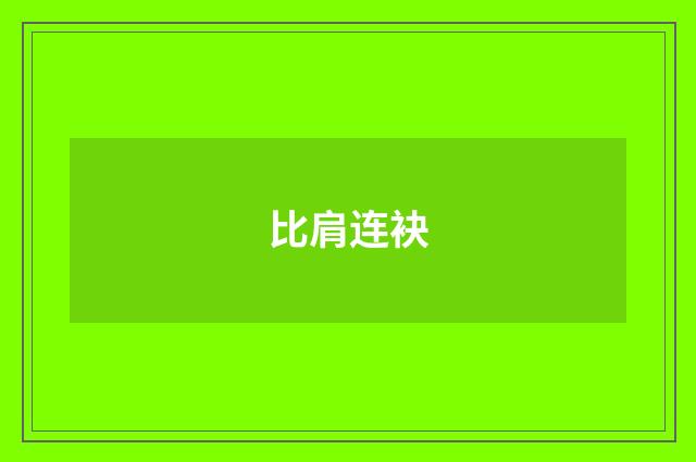 比肩连袂