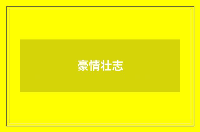 豪情壮志