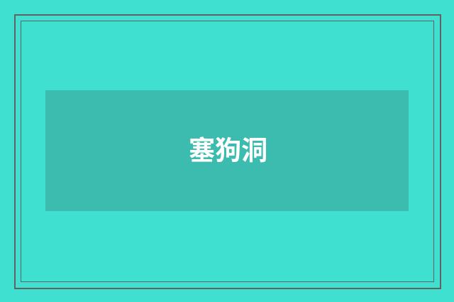 塞狗洞