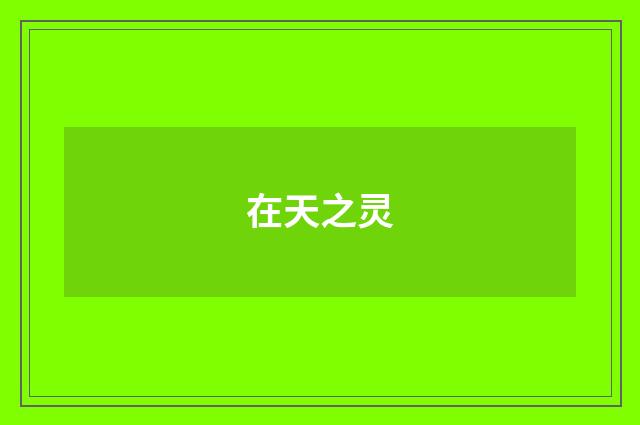 在天之灵