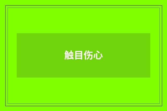 触目伤心