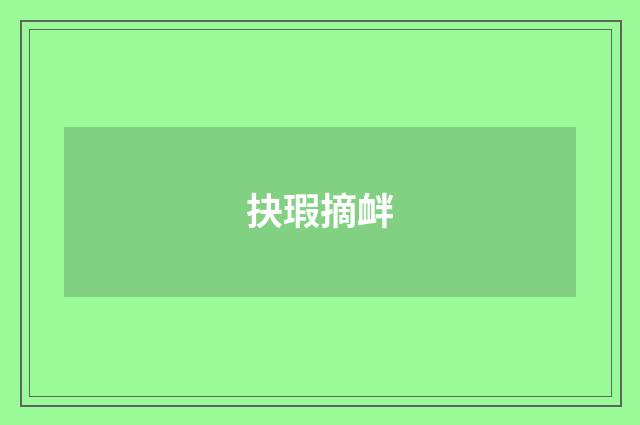 抉瑕摘衅