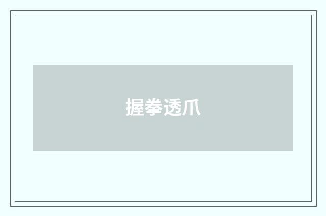 握拳透爪
