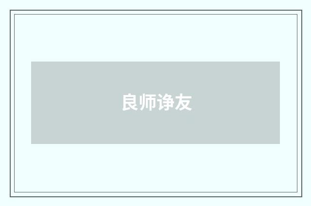 良师诤友