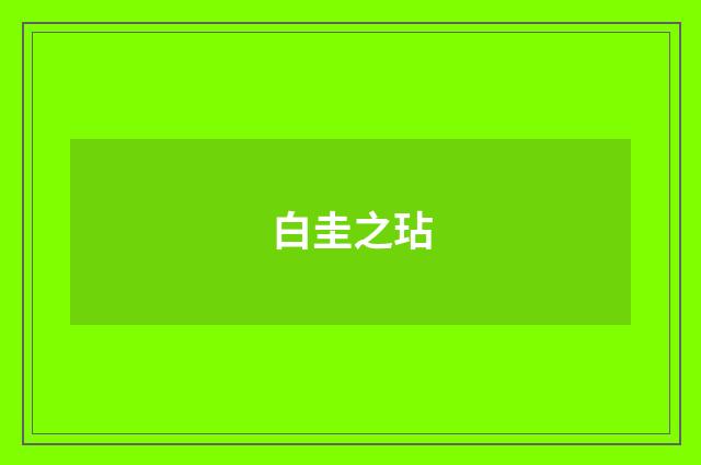 白圭之玷