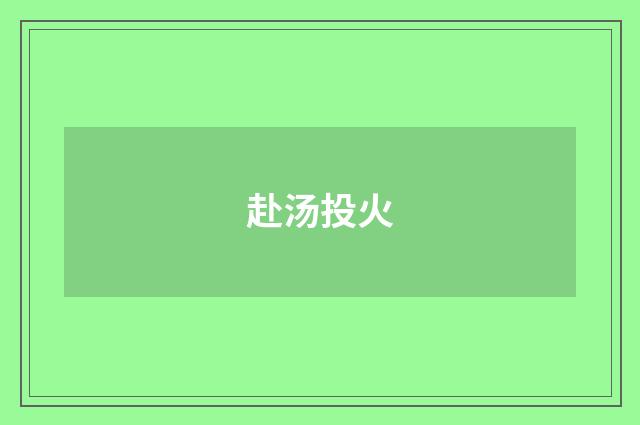 赴汤投火