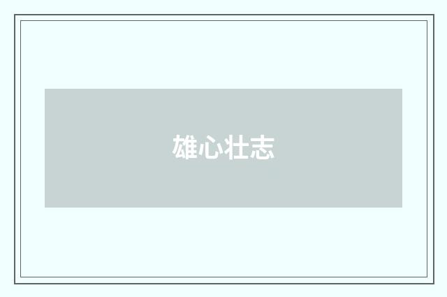 雄心壮志