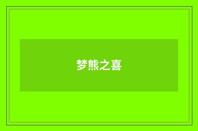 梦熊之喜