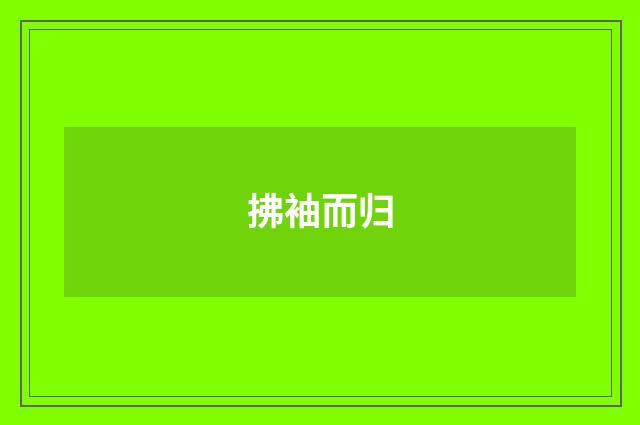 拂袖而归