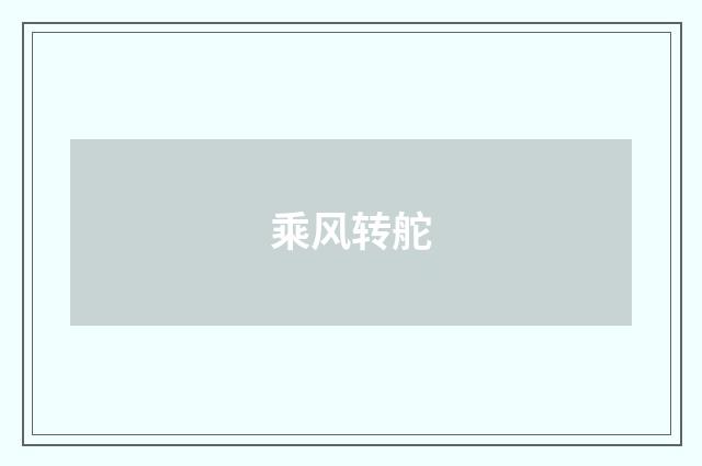 乘风转舵