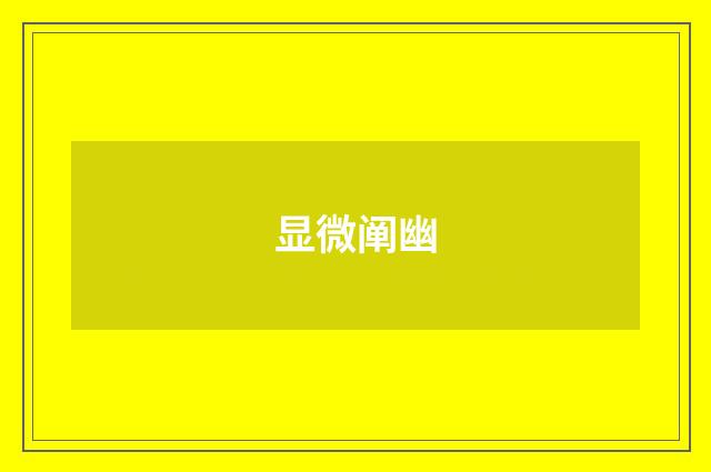 显微阐幽