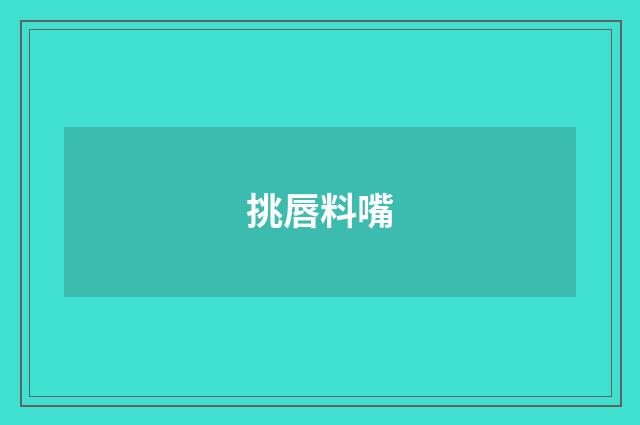 挑唇料嘴