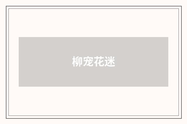 柳宠花迷