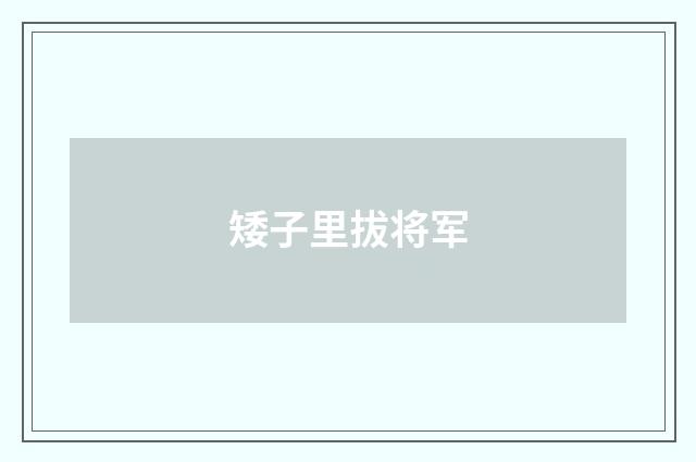 矮子里拔将军