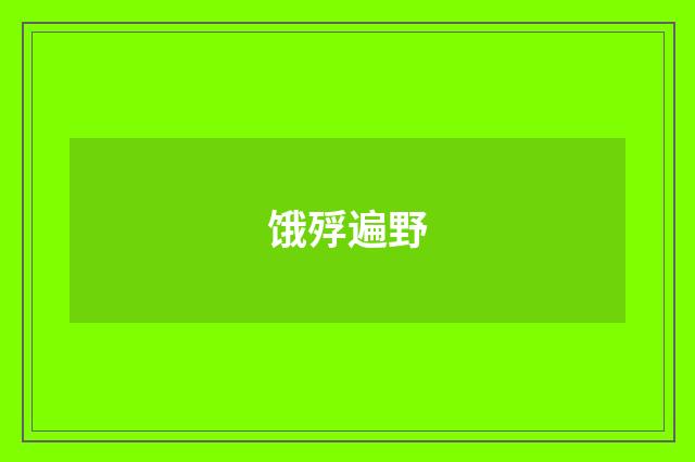 饿殍遍野